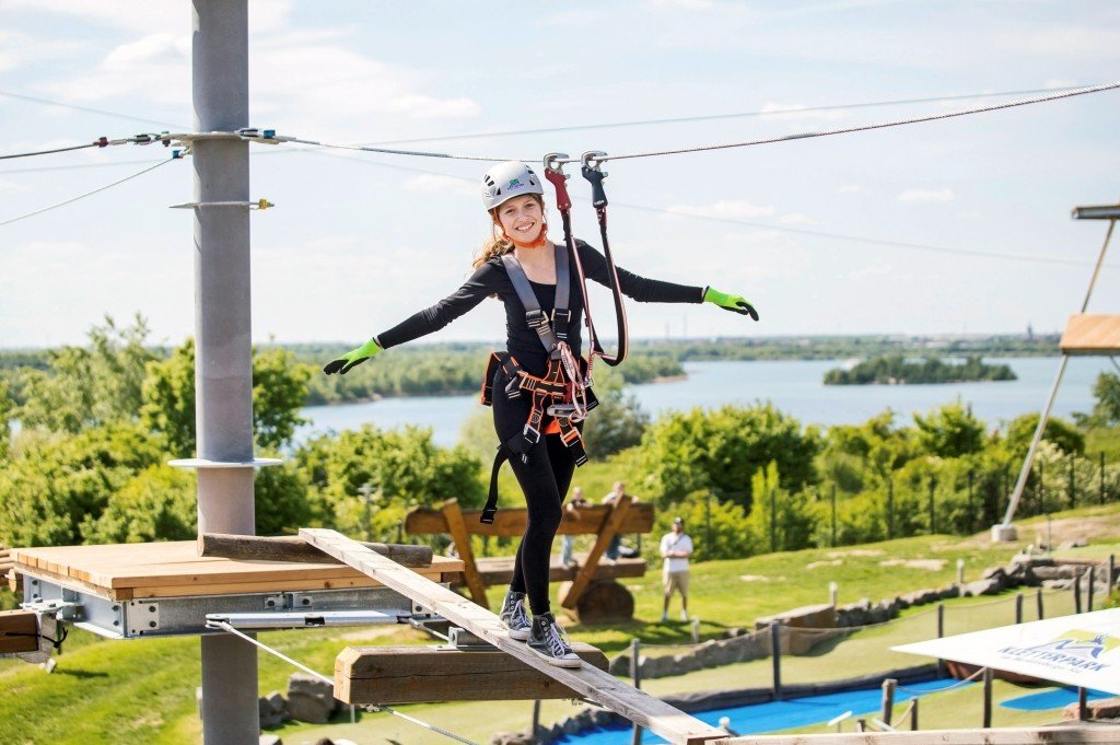 Im Kletterpark Markkleeberg können Abenteurer ihre Balancierkünste testen