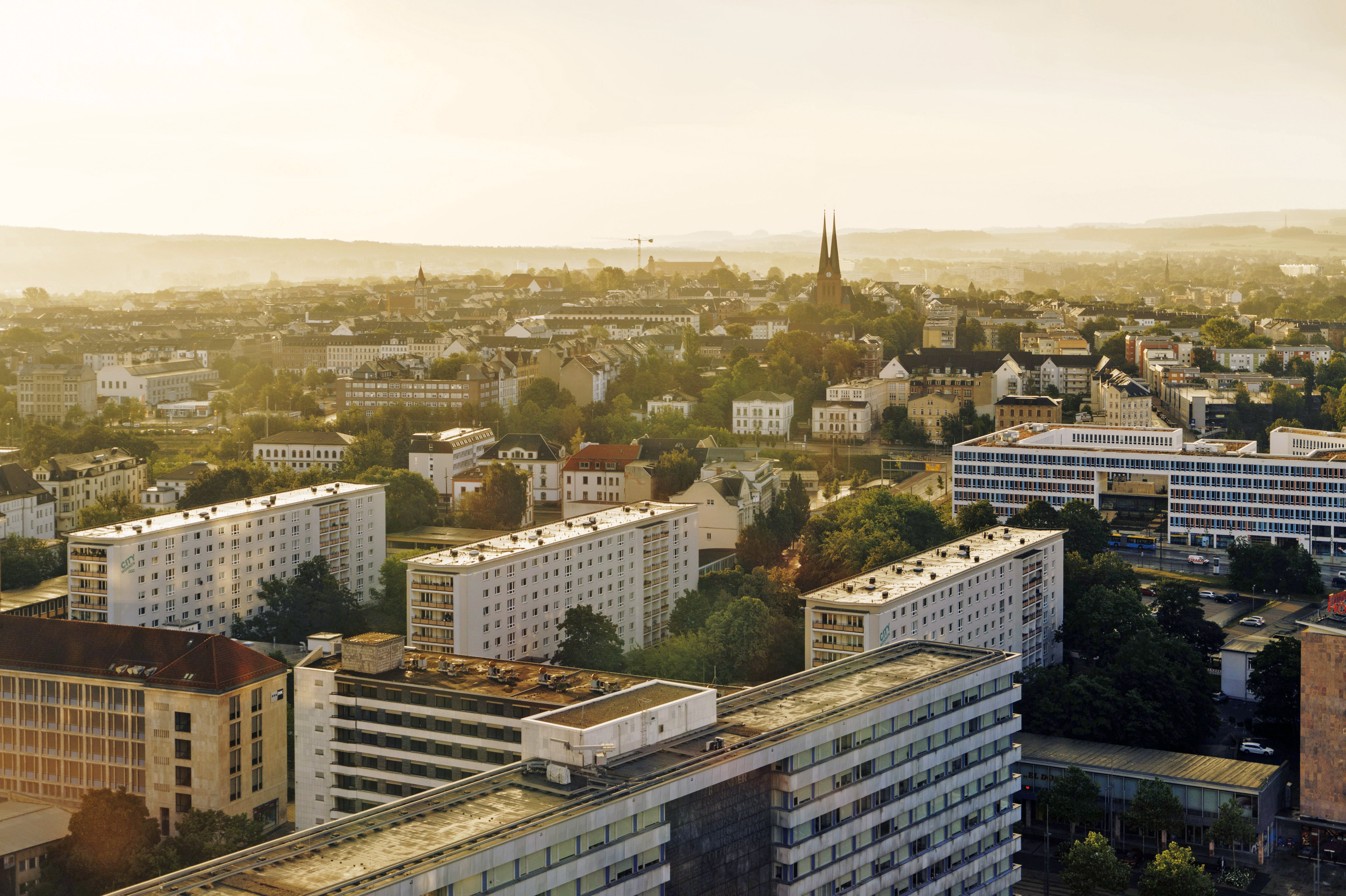 Blick über den Chemnitzer Sonnenberg