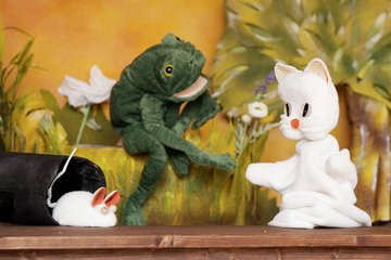 Die liebevoll gestalteten Puppen in Aktion