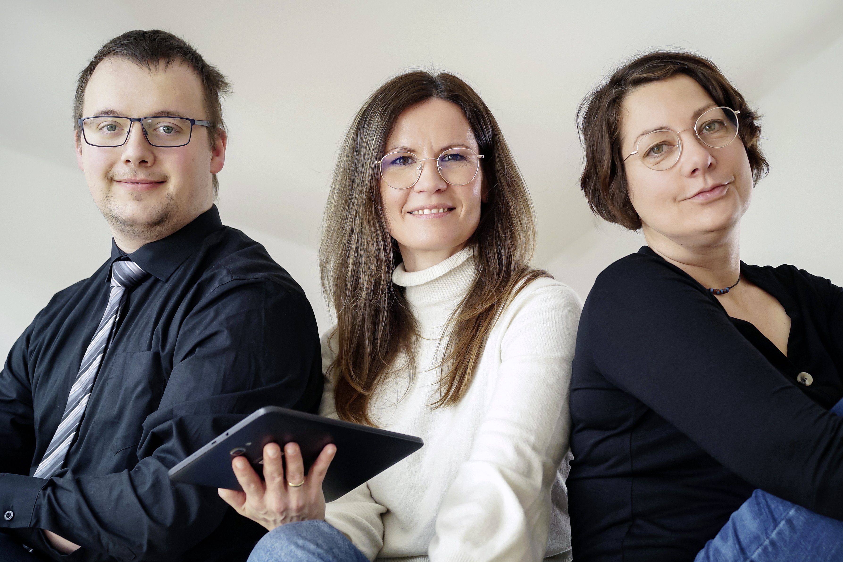 Das PiAS Education Team Maximilian Wende, Dr. Sabine Völkel und Aud Peters
