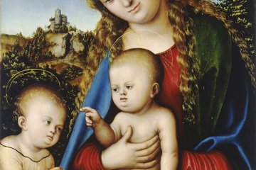 „Maria mit Kind und Johannesknaben“ ist eines der bekanntesten Bilder der Ausstellung
