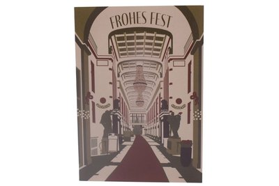 Leipzig-Grußkarte „Frohes Fest – Mädler Passage“ – A6