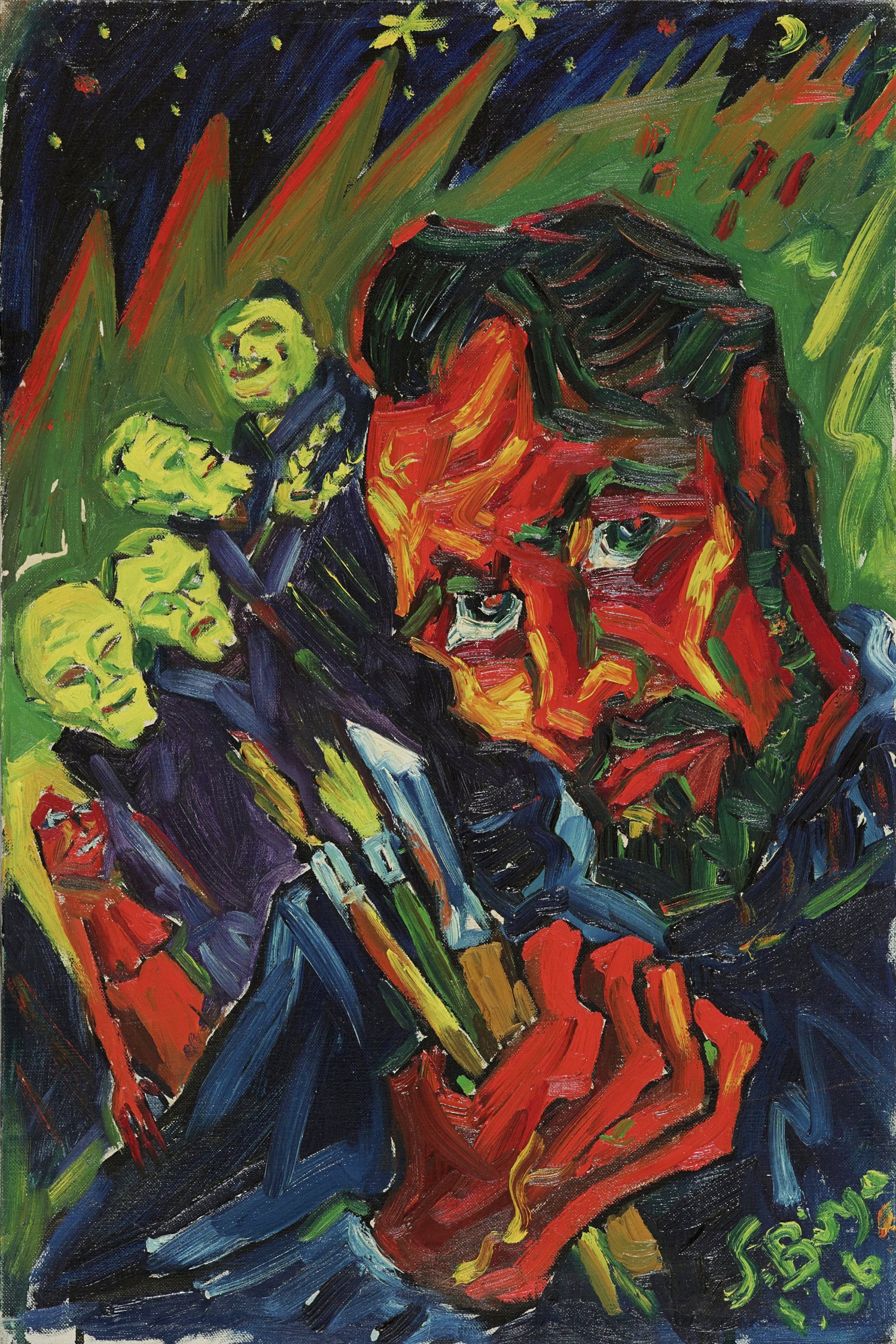 Sergio Birgas „Selbstbildnis Florentinische Ferien“ von 1966