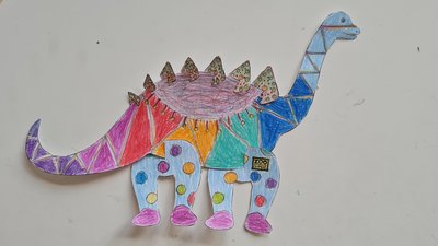 Bastel-Dino Familie Busse