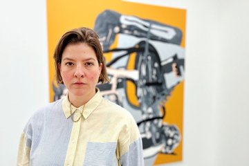 Die Malerin Jana Schröder setzt sich aktuell mit der Begegnung mit dem Fremden auseinander