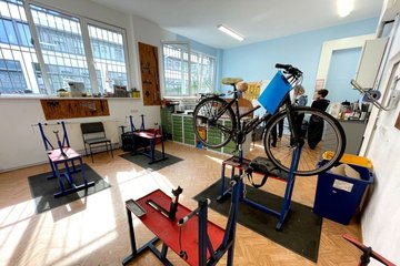 In der Fahrradwerkstatt werden Räder repariert, gewartet und neu aufgebaut