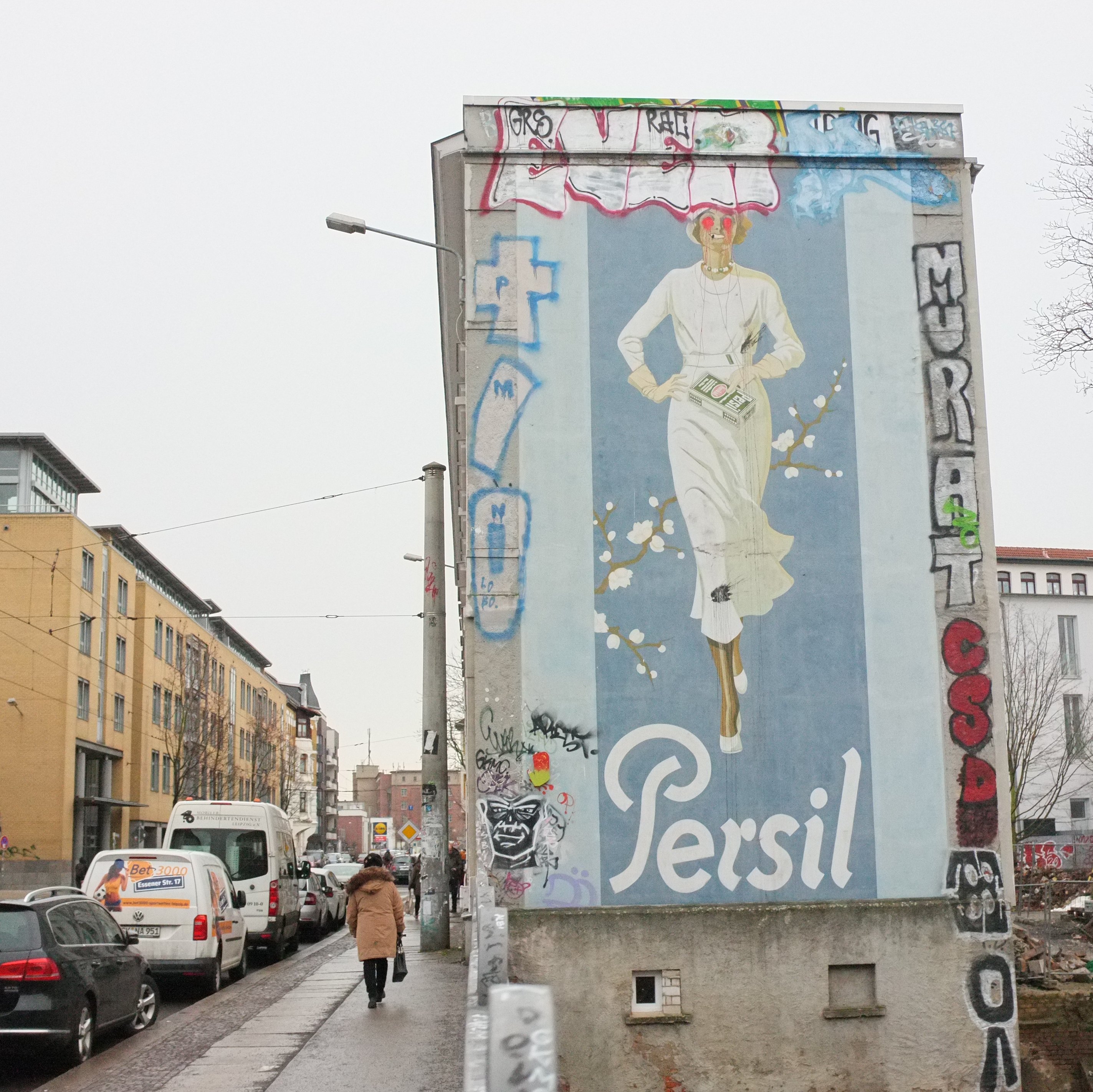 street art leipzig plagwitz persil frau