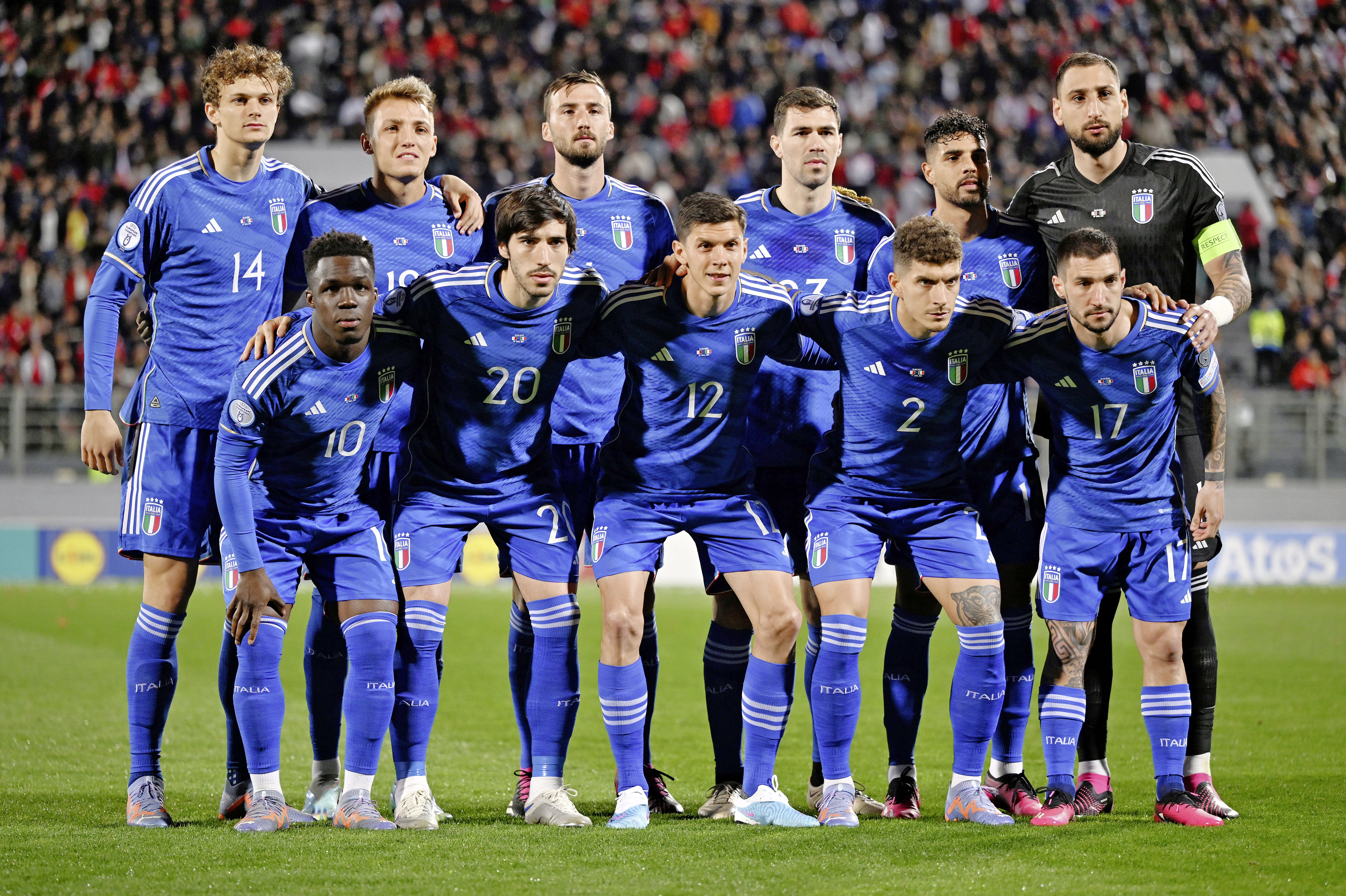 Gruppenfoto: Italienische Fußballnationalmannschaft