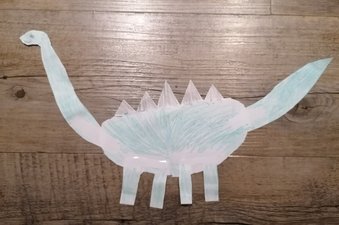 Bastel-Dino Familie Manger