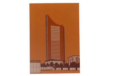 Leipzig-Postkarte „City-Hochhaus“ – A6 Hochformat