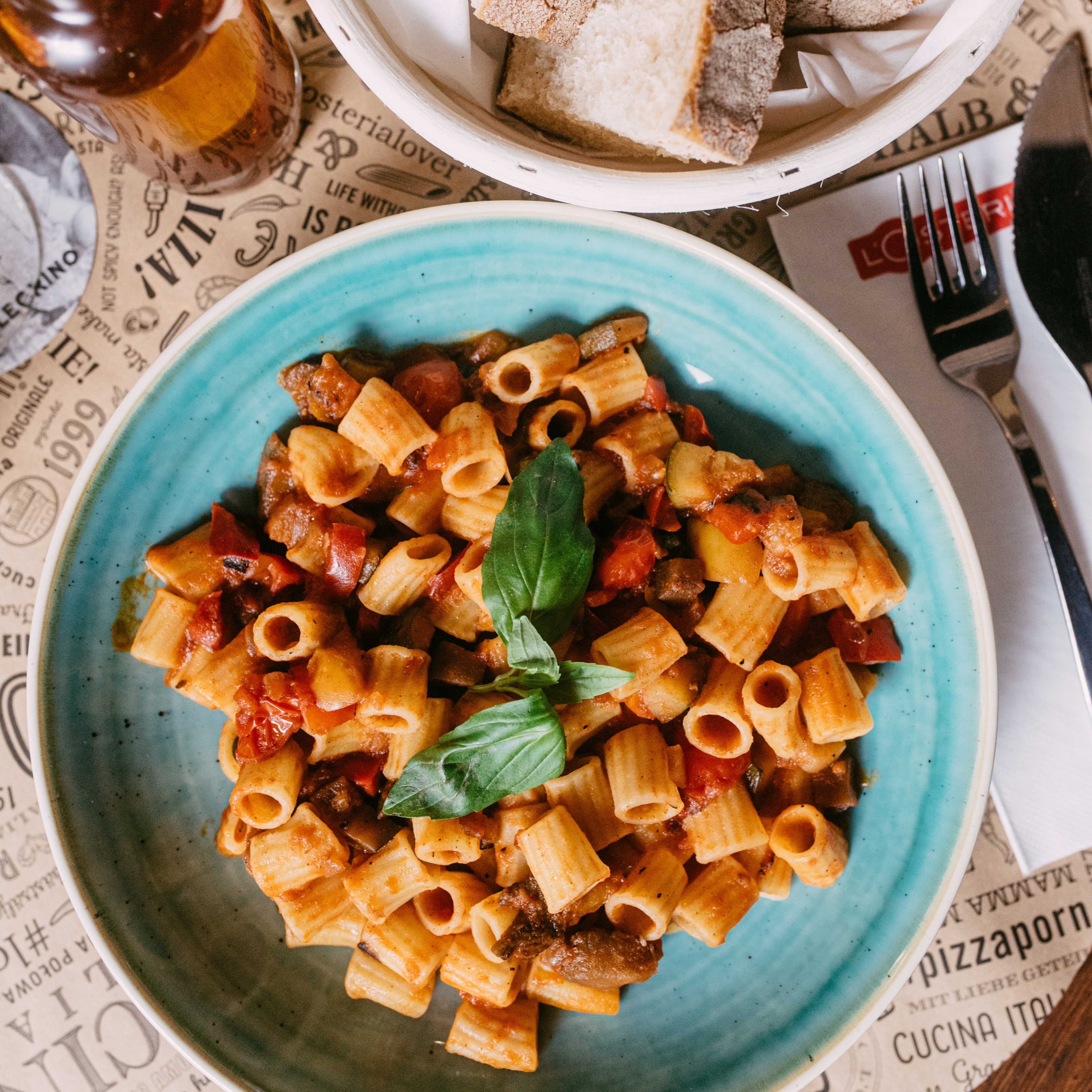 Die Pasta macht auch Veganer glücklich