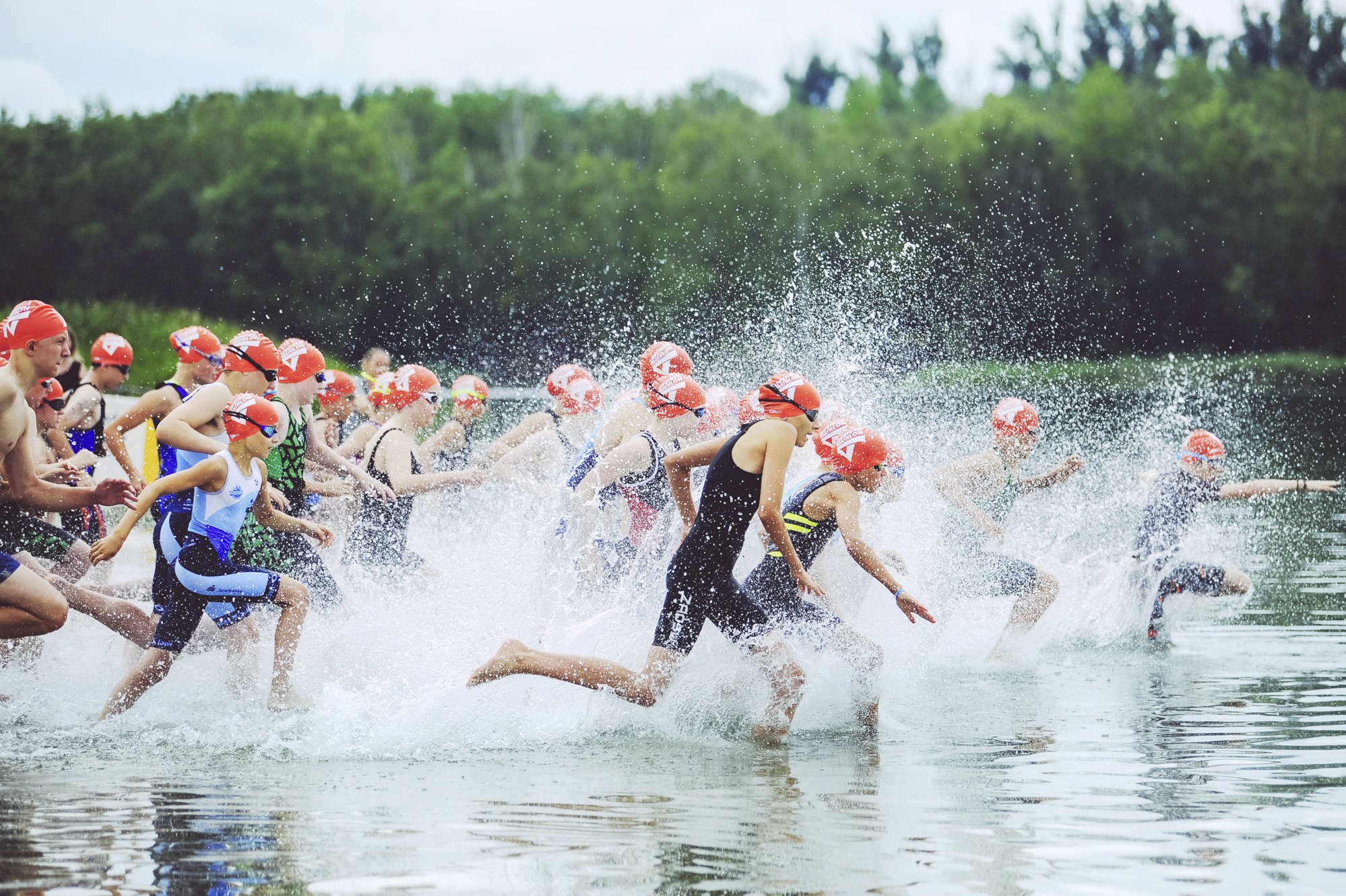 Kinder und Jugendliche sind beim Leipziger Triathlon zahlreich vertreten