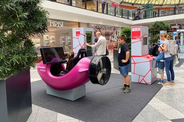 An den Mitmachstationen lassen sich Anato- mie und Körperfunktionen spielerisch erkunden