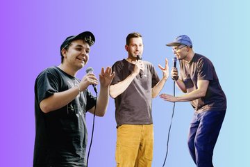 Drei Mal „Just Joking“: die Comedians Frero, Sebastian und Karl (v. l.)