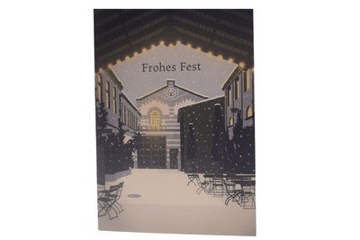 Leipzig-Grußkarte „Frohes Fest – Werk2“ – A6