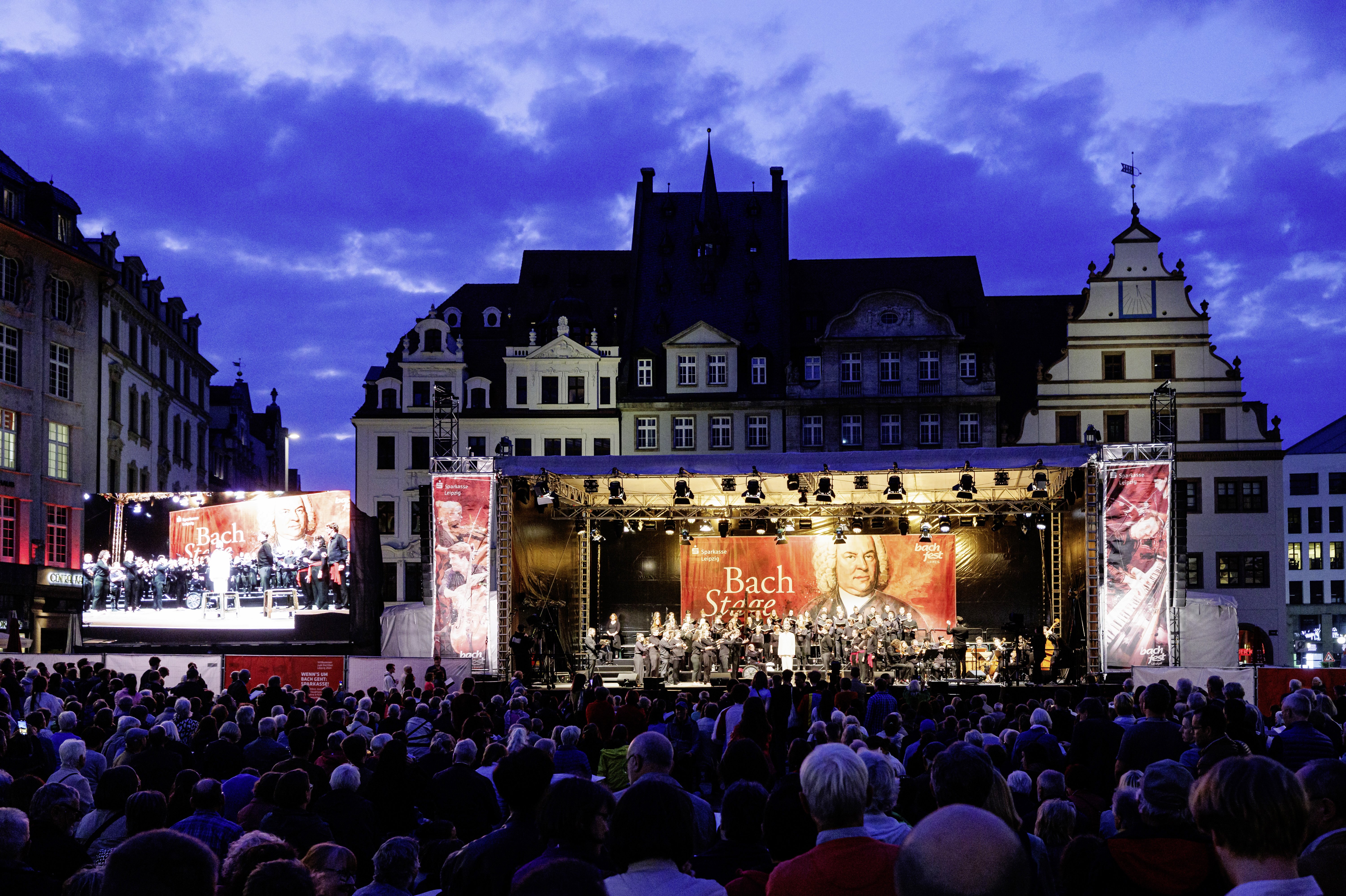 Die Bach-Stage entsteht auf dem Leipziger Markt
