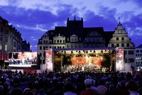 Die Bach-Stage entsteht auf dem Leipziger Markt