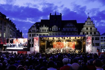 Die Bach-Stage entsteht auf dem Leipziger Markt