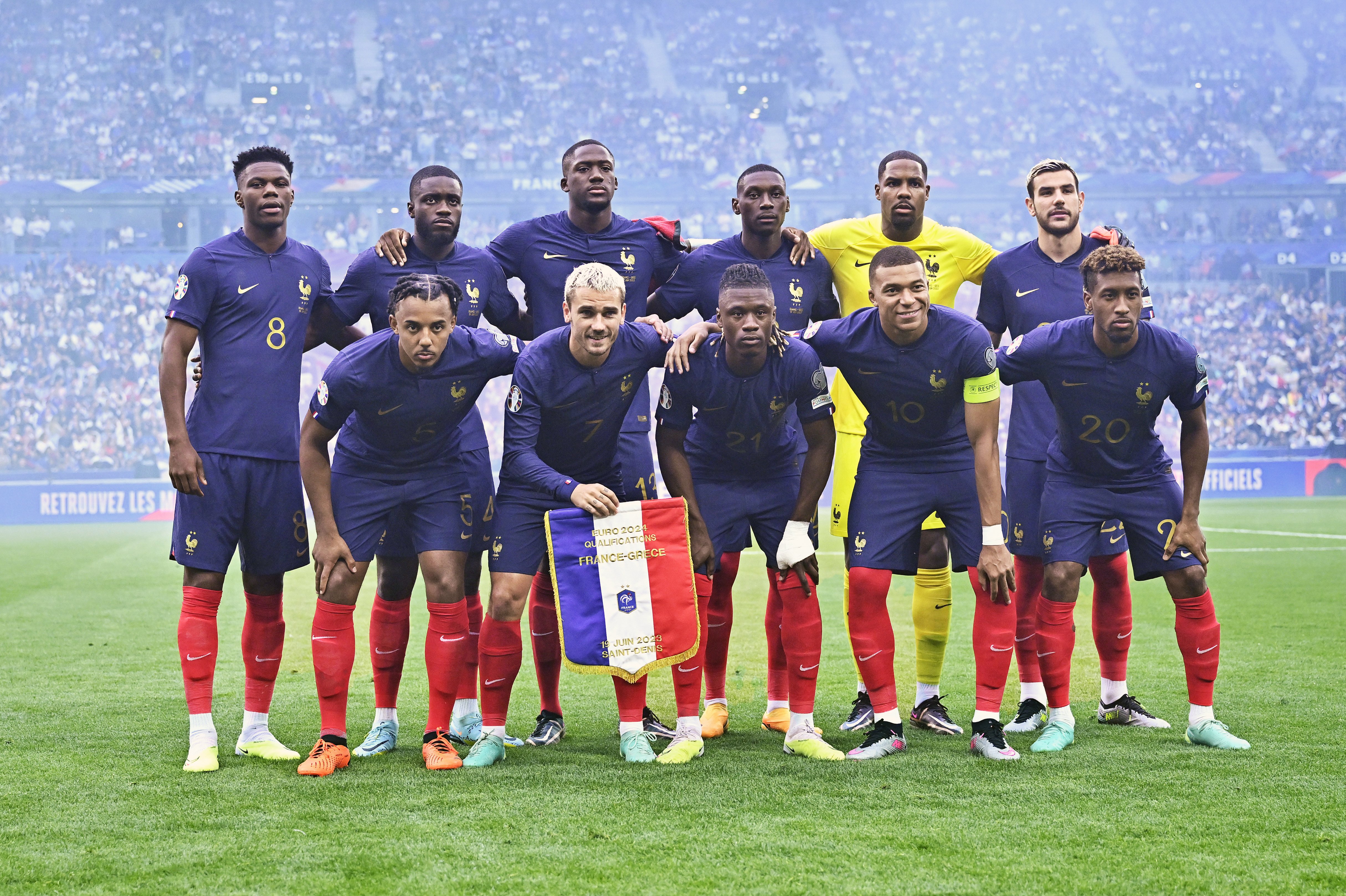 Gruppenfoto der Französische Nationalmannschaft 