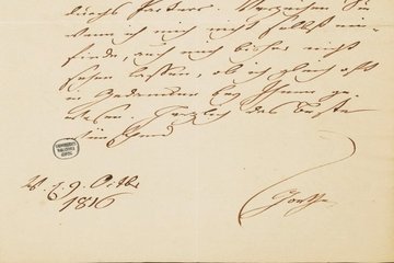 Brief von Goethe an Charlotte Kestner von 1816