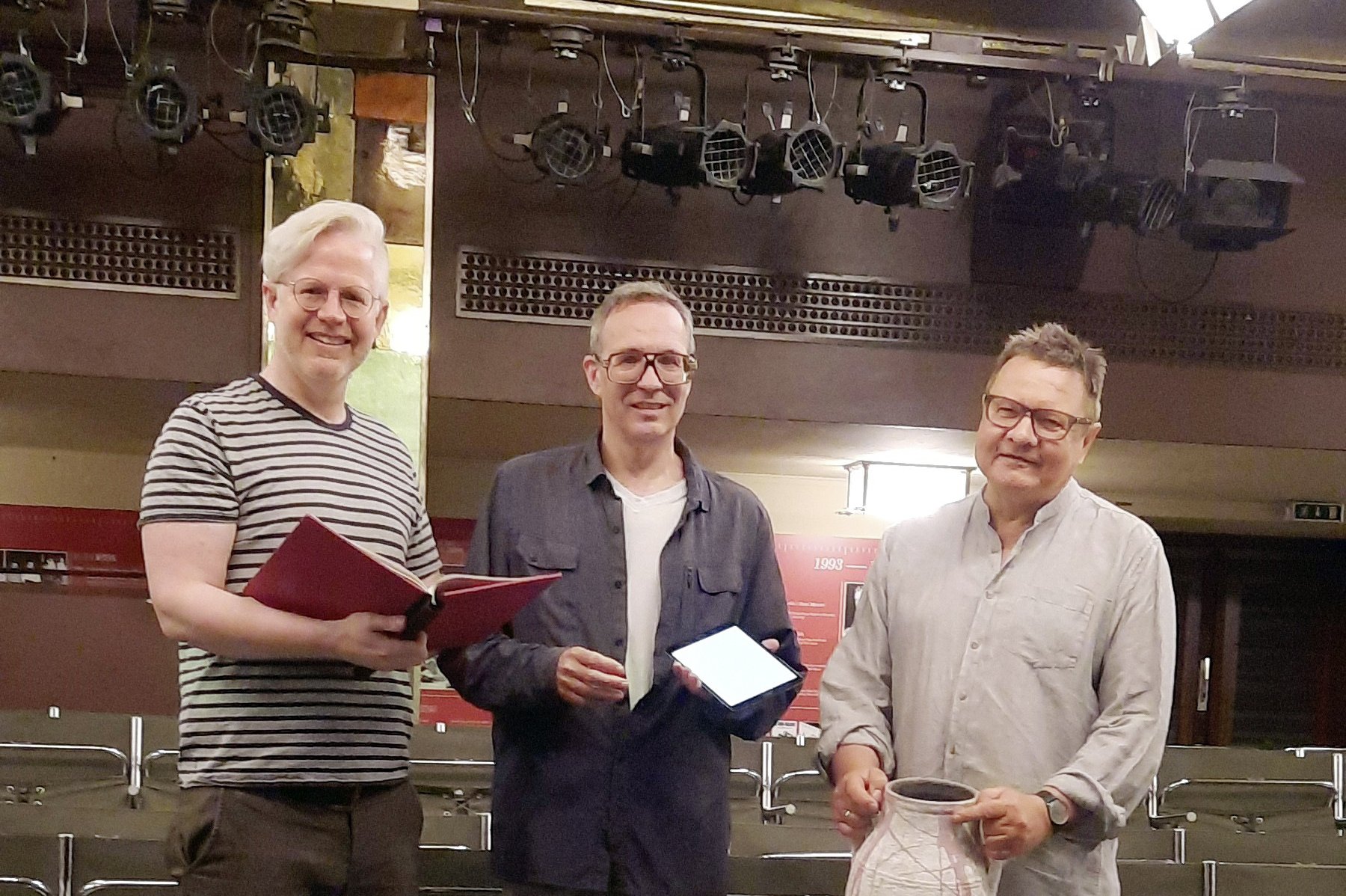 Claudius Bruns, Armin Zarbock und Volker Insel (v. l.) proben im academixer-Keller