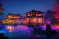 Der Japanische Garten in Bad Langensalza leuchtet ab dem 11. Dezember in warmen Farben
