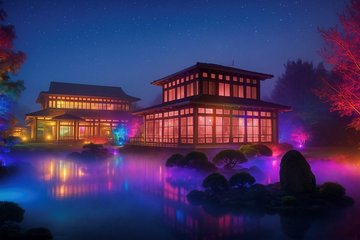 Der Japanische Garten in Bad Langensalza leuchtet ab dem 11. Dezember in warmen Farben