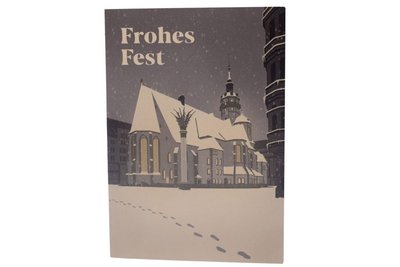 Leipzig-Grußkarte „Frohes Fest - Nikolaikirche“ – A6