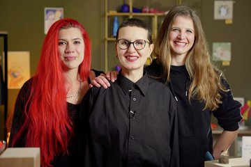 Luna Heine und ihre Co-Gründerinnen Esti und Evi