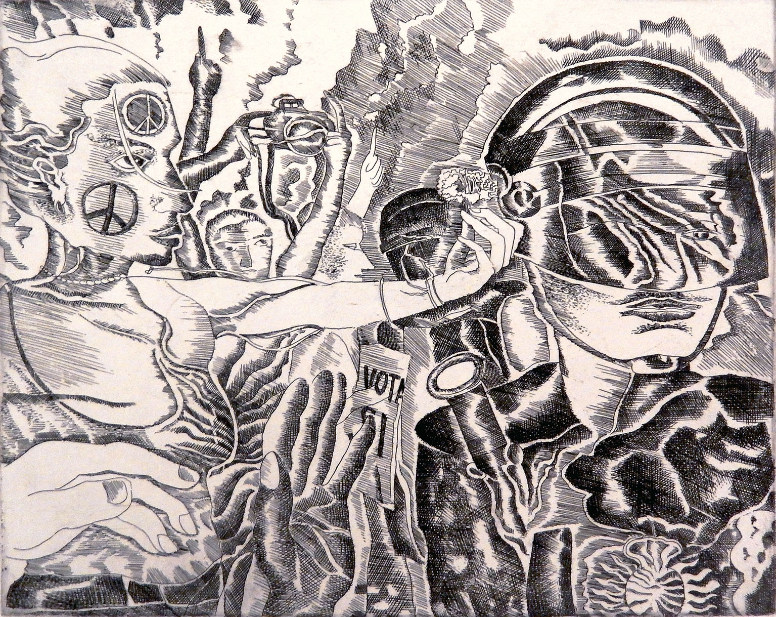 Elke Daemmrich zeigt „Le soldat“, Radierung von 2021