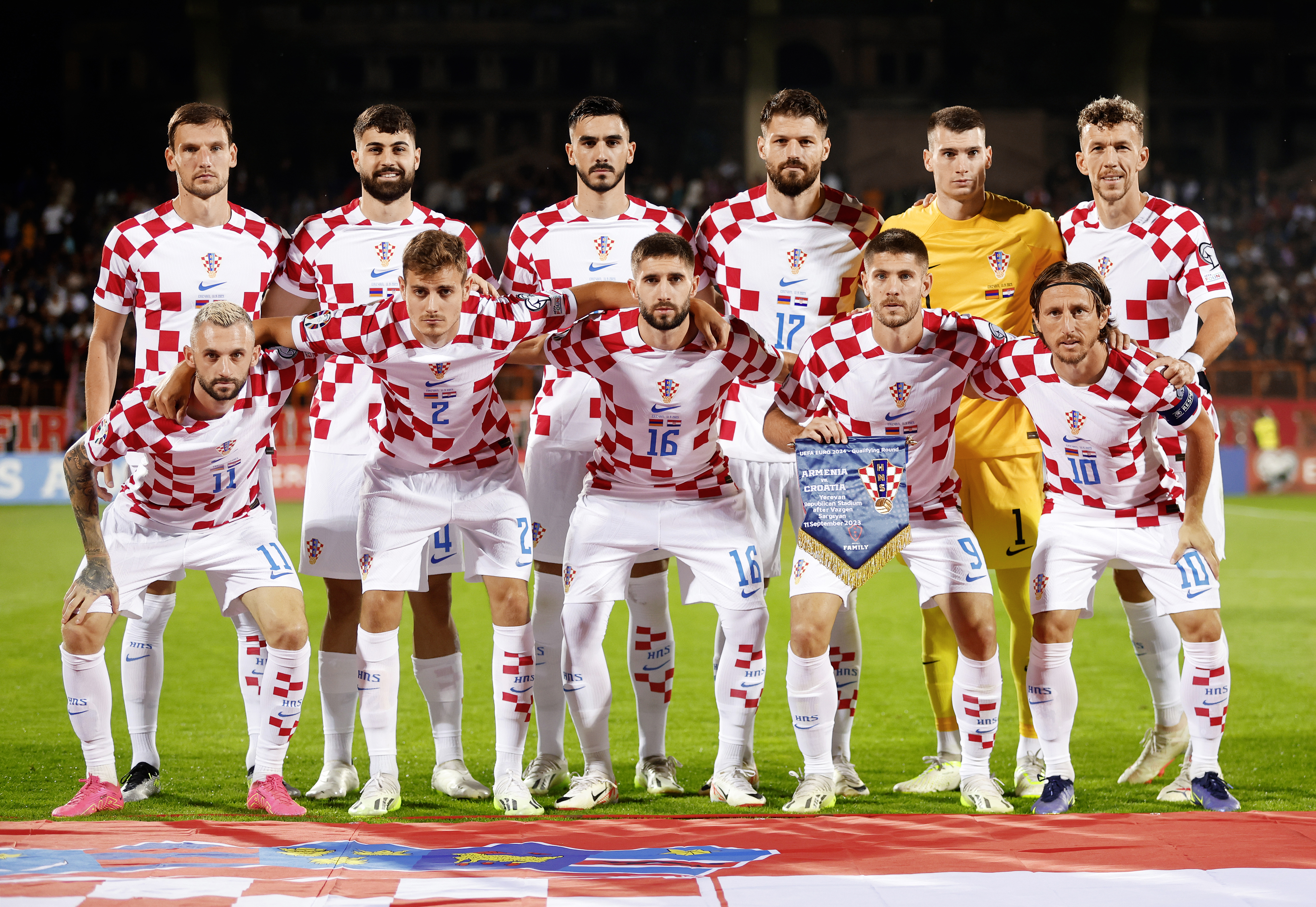 Gruppenfoto: Kroatische Fußballnationalmannschaft