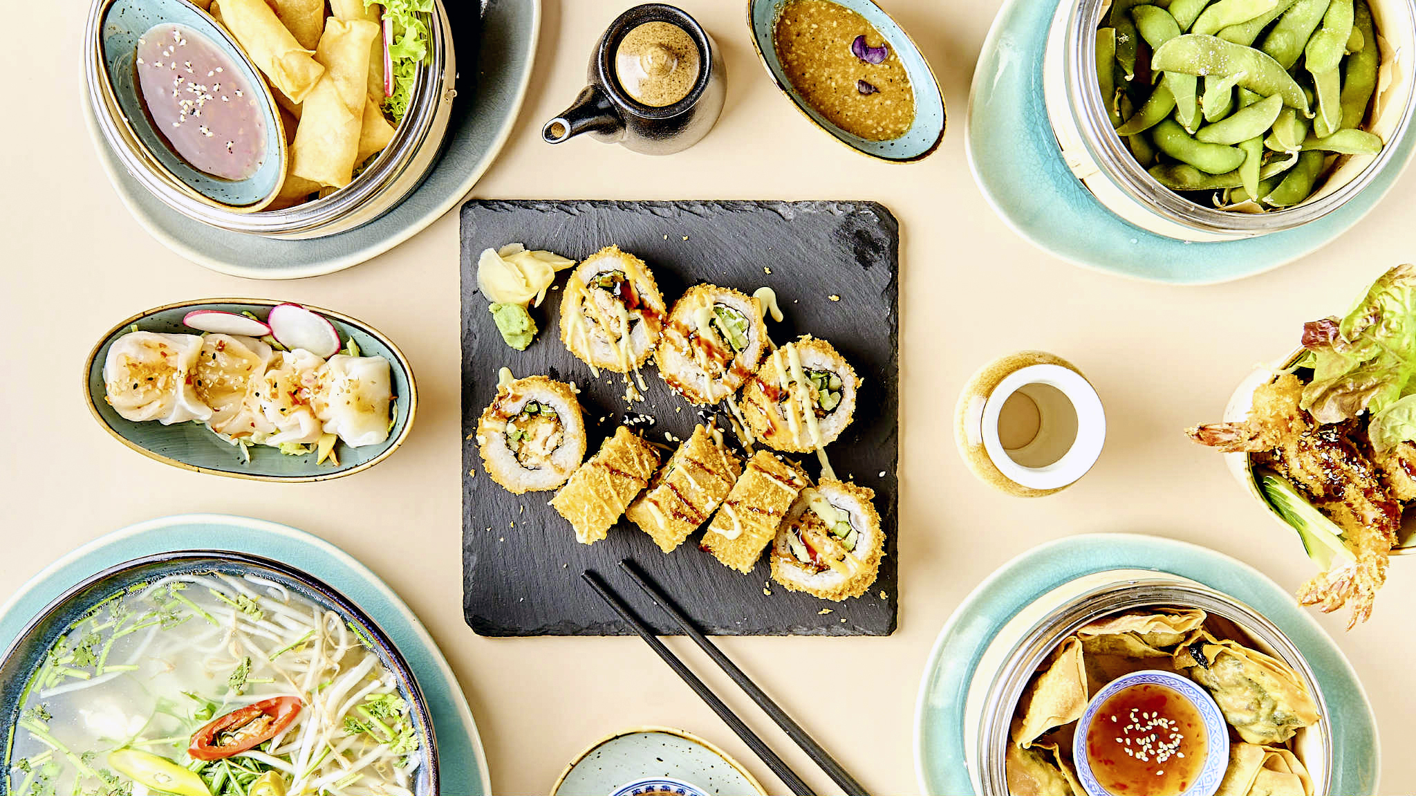 Das Menü im Rice and Roll ist bunt und vielfältig