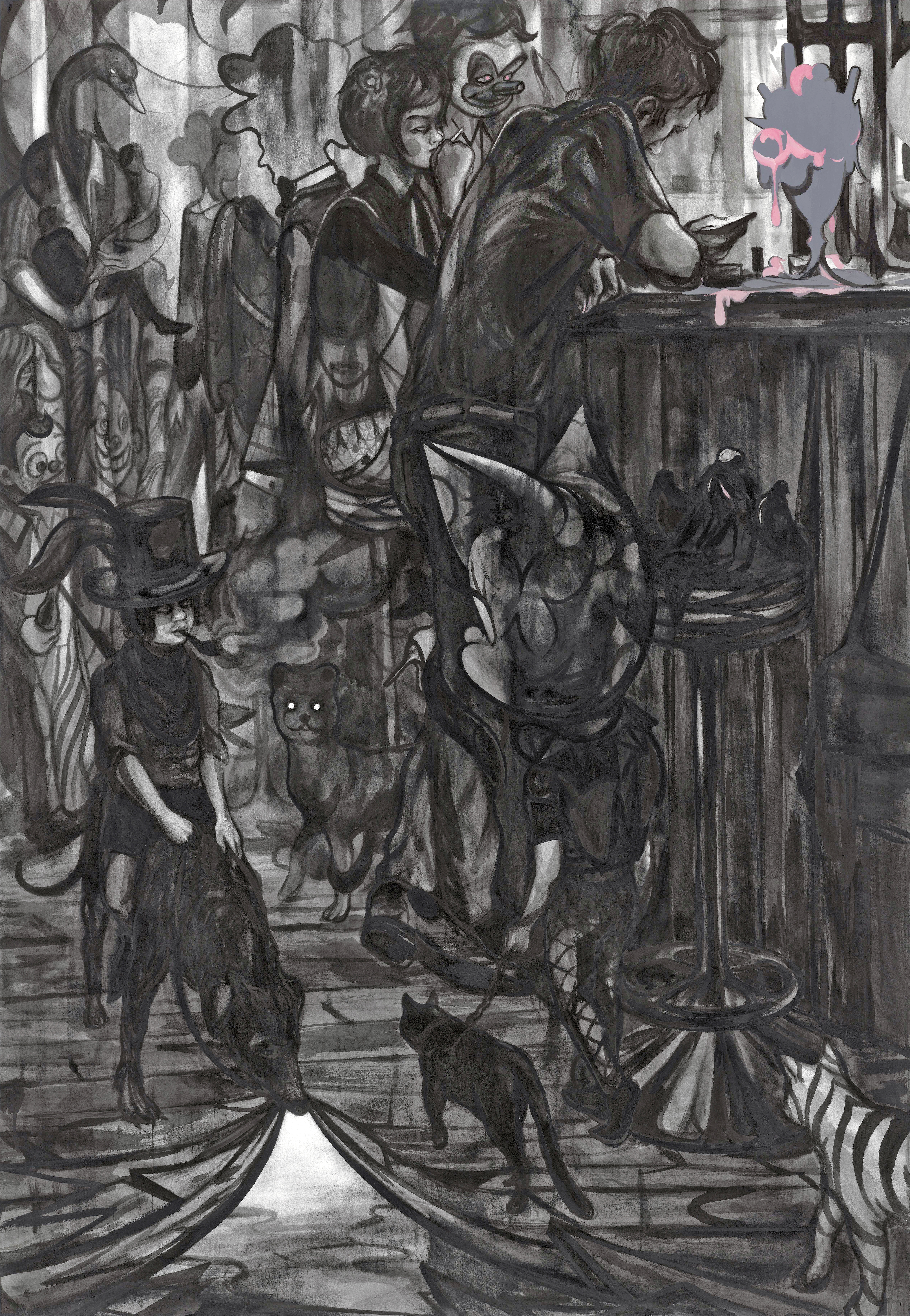 Andrey Klassens „Eisdiele“ ziert das Cover von „Der schwarze Magier“
