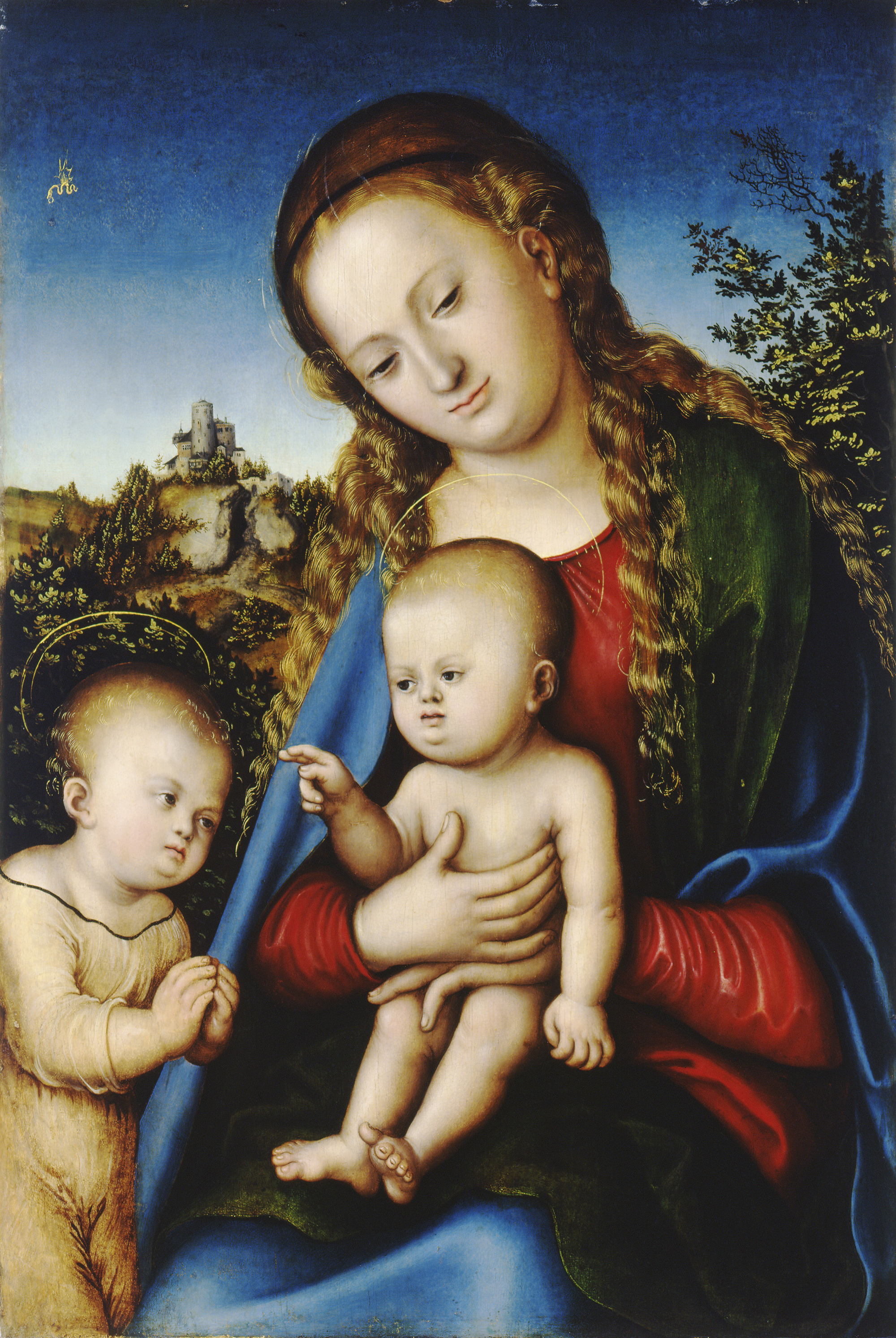 „Maria mit Kind und Johannesknaben“ ist eines der bekanntesten Bilder der Ausstellung